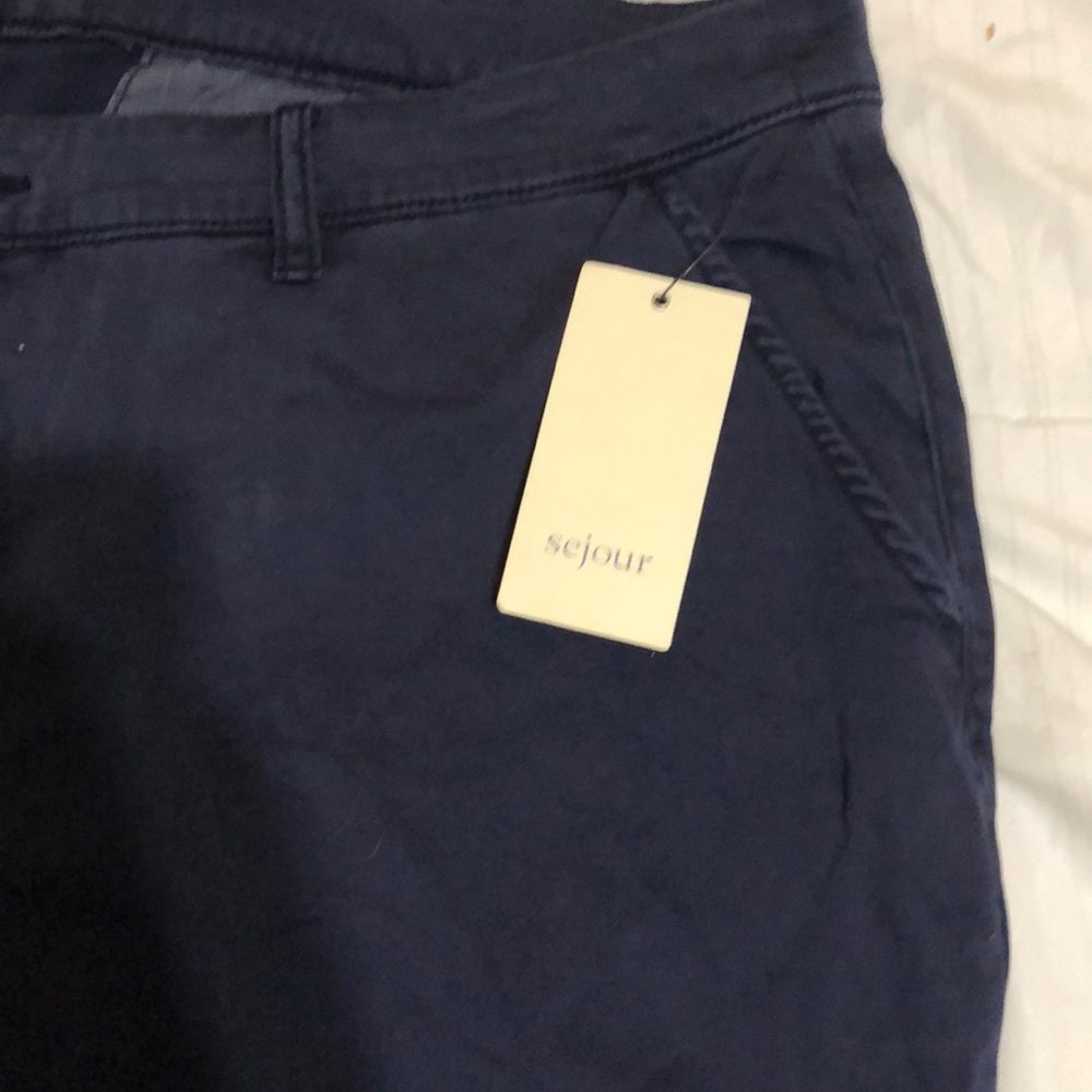 NWT Sejour Navy Peacoat crop pants - Picture 4 of 7